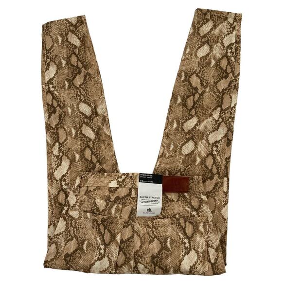 Lauren Ralph Lauren Jeans Women 8 High Rise Skinny Super Stretch Snake Print NWT - Picture 9 of 16